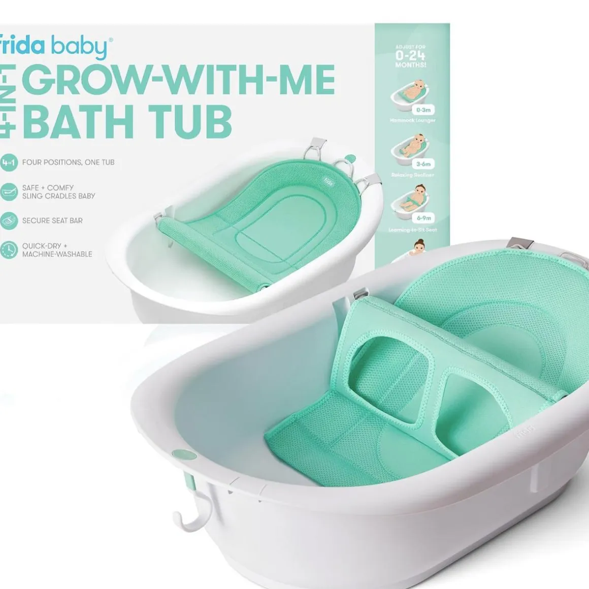 FridaBaby 4-in-1 Grow-With-Me Bath Tub