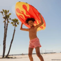 FUNBOY X Hot Wheels Checkered Flame Reversible Surfboard Pool Float