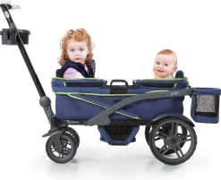 Gladly Family Anthem2 All-Terrain (2 Seater) Stroller Wagon - Electric Silver