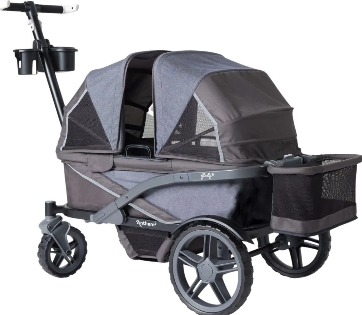 Gladly Family Anthem2 All-Terrain (2 Seater) Stroller Wagon - Graphite