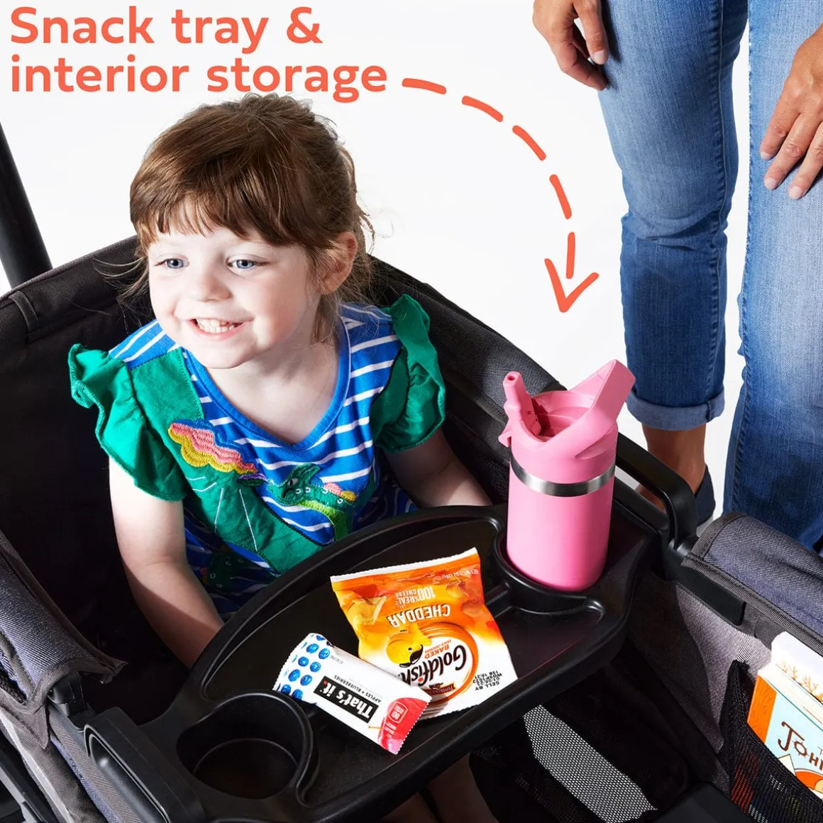 Gladly Family Anthem2 All-Terrain (2 Seater) Stroller Wagon - Graphite