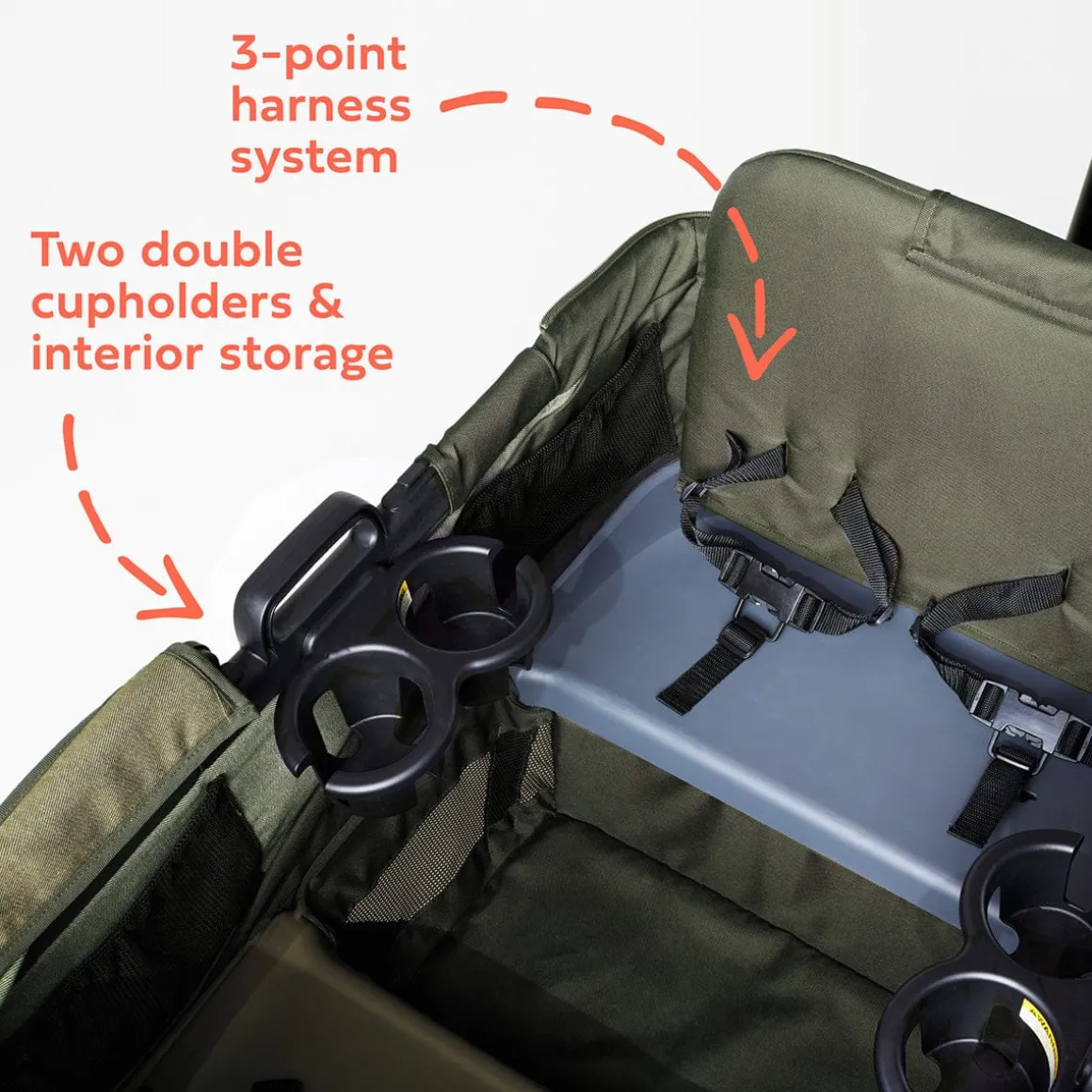 Gladly Family Anthem4 All-Terrain (4 Seater) Stroller Wagon Adventure Bundle - Forest