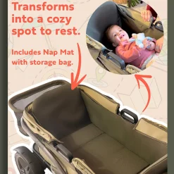 Gladly Family Anthem4 All-Terrain (4 Seater) Stroller Wagon Adventure Bundle - Forest