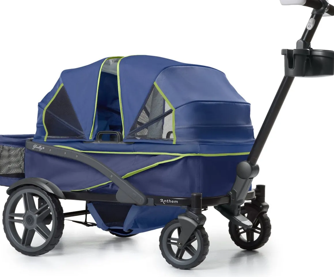 Gladly Family Anthem4 ICS All-Terrain (4 Seater) Stroller Wagon - Neon Indigo