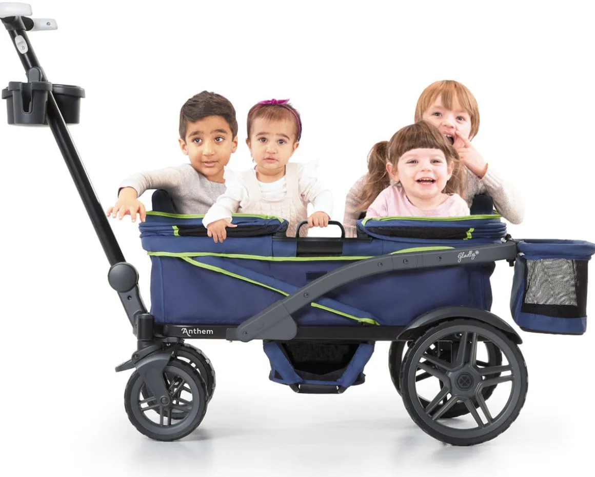 Gladly Family Anthem4 ICS All-Terrain (4 Seater) Stroller Wagon - Neon Indigo
