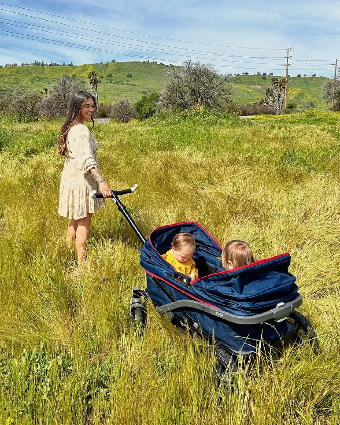 Gladly Family AnthemZ All-Terrain (2 Seater) Stroller Wagon - Wild Berry