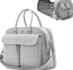 Gladly Family Pod Diaper Bag Changing Station + Travel Cot - Whisper Gray
