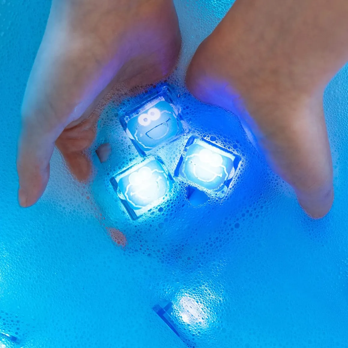 Glo Pals Light Up Cube Bath Toys - Cookie Monster