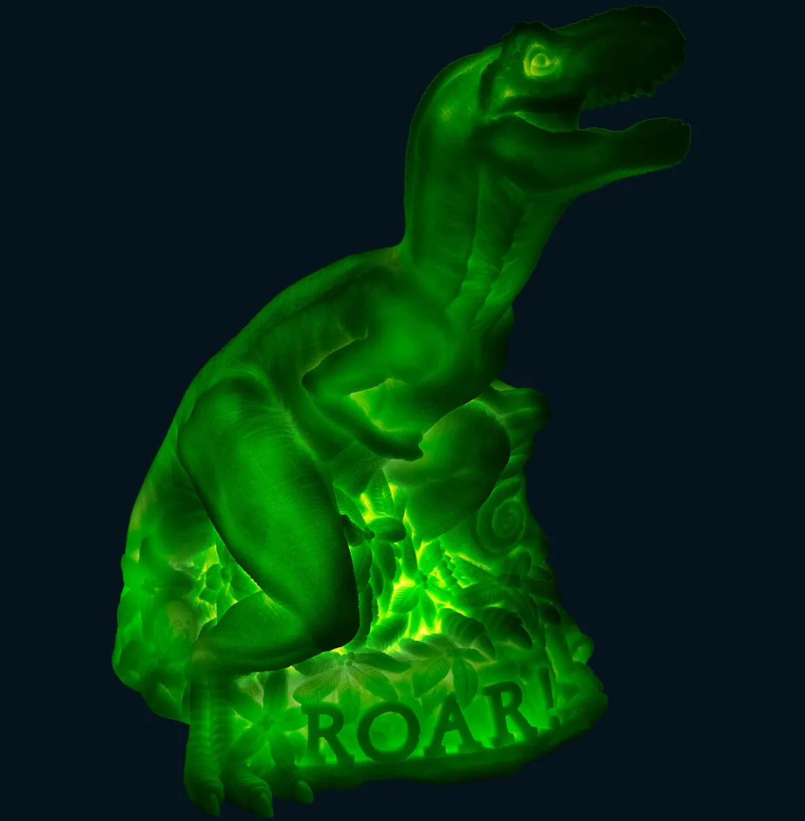 Goodnight Light Dino Lamp - Neon Green