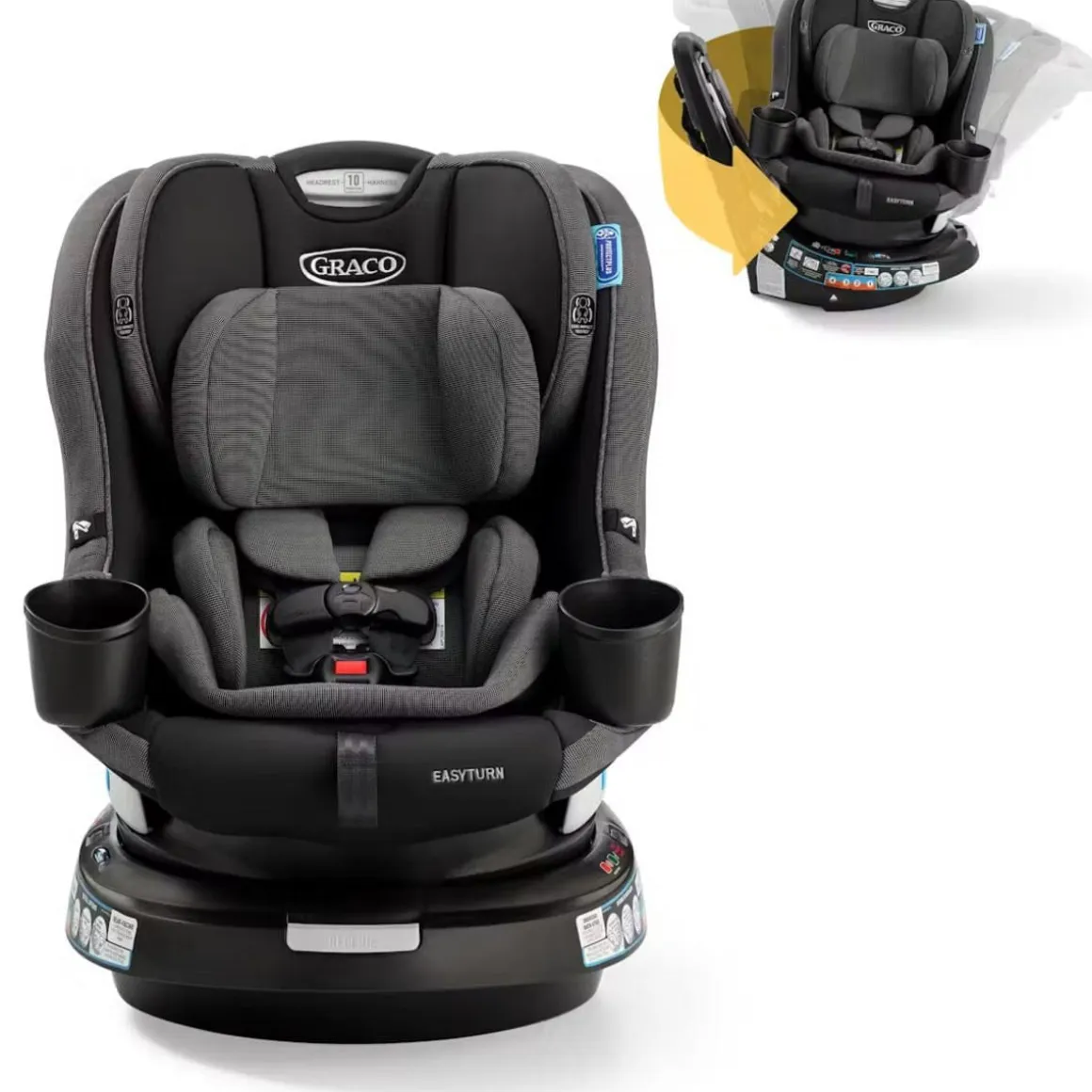 Graco EasyTurn 360 2-in-1 Rotating Convertible Car Seat - Cyran