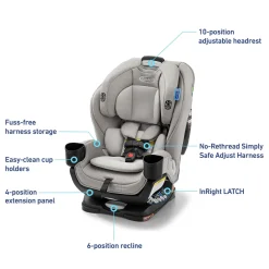 Graco Extend2Fit 3-in-1 All-in-One Convertible Car Seat - Ashten