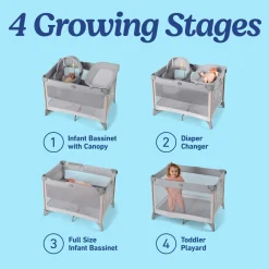 Graco Pack 'n Play Care Suite Bassinet Lux Playard - Sky