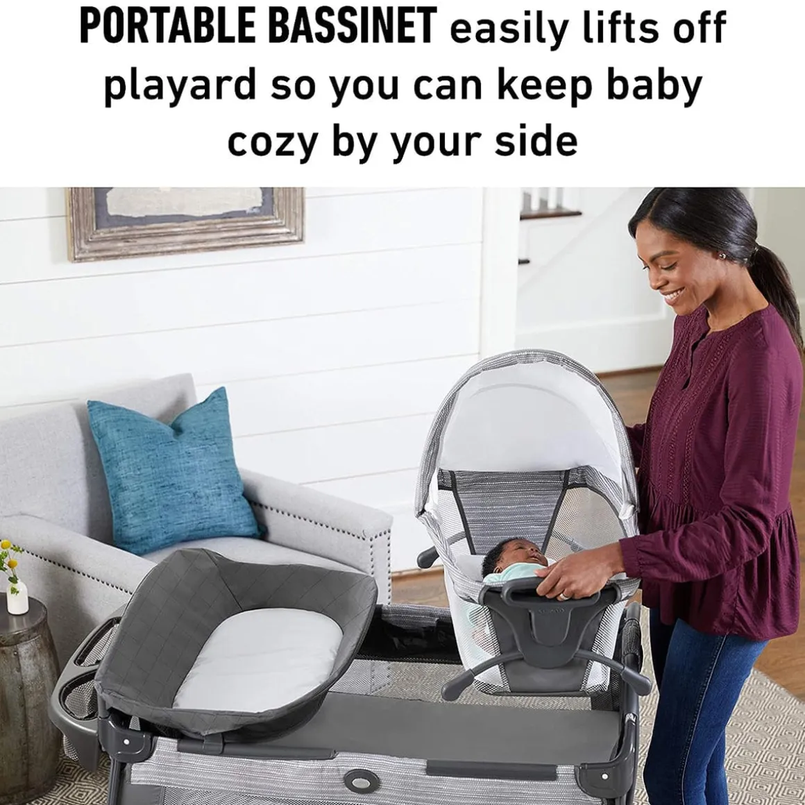 Graco Pack 'n Play Close2Baby Bassinet Playard - Derby