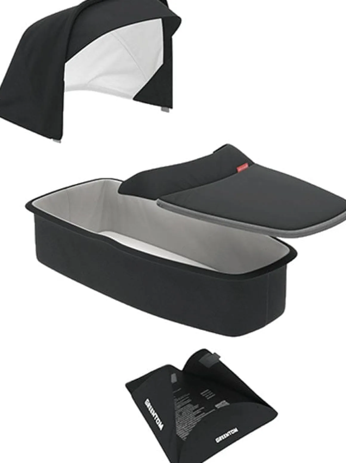 Greentom Carrycot Fabric & Mattress Set - Black