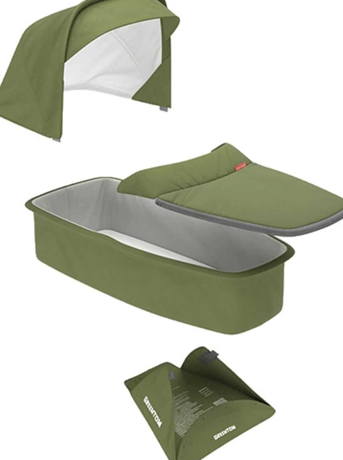 Greentom Carrycot Fabric & Mattress Set - Olive