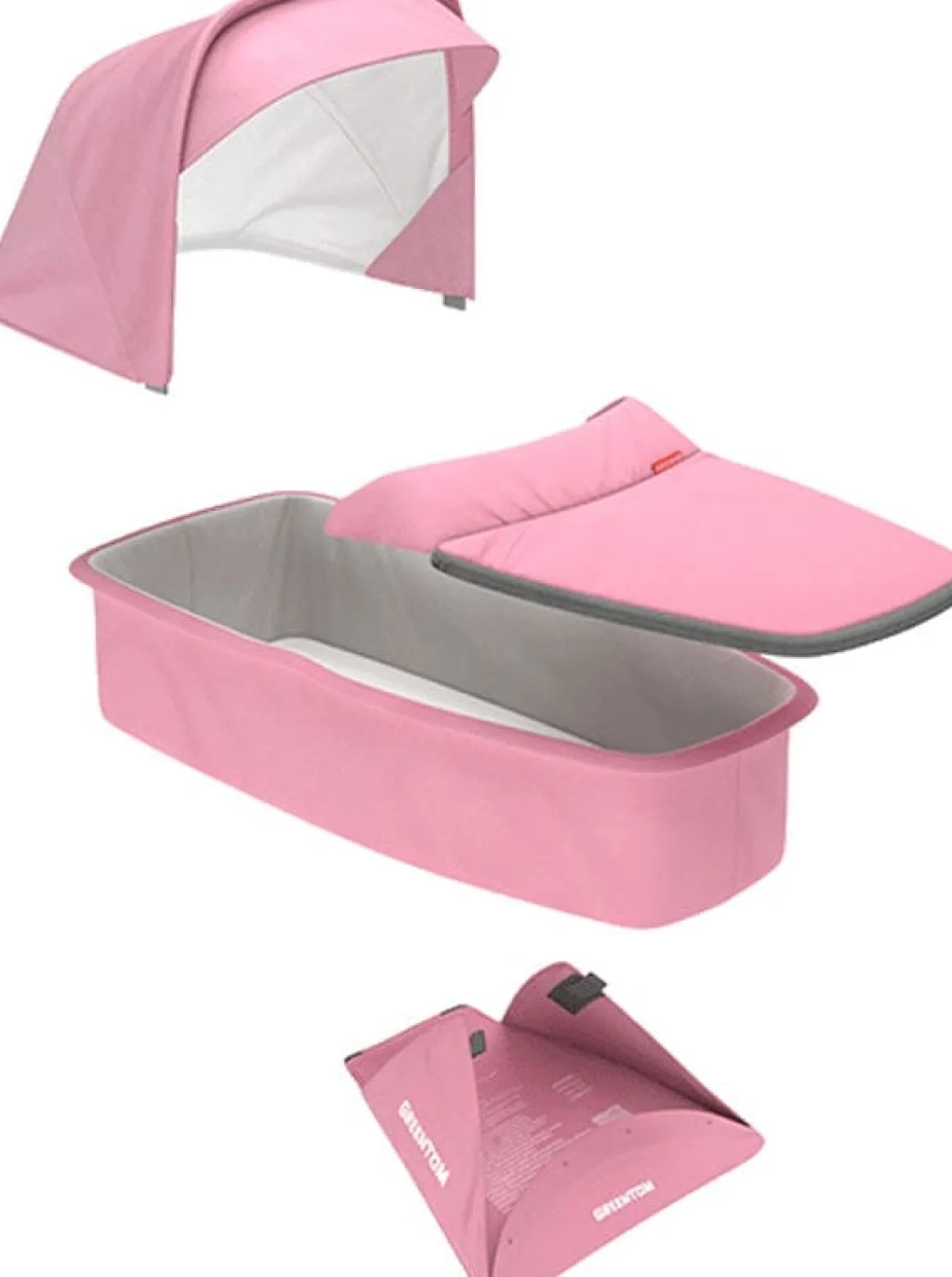 Greentom Carrycot Fabric & Mattress Set - Pink