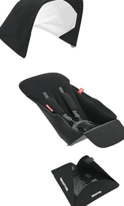 Greentom Reversible Seat Fabric Set - Black