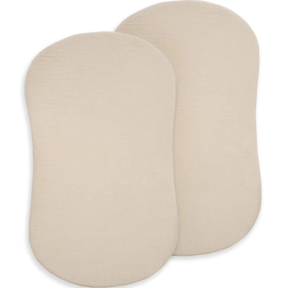 HALO BassiNest 100% Organic Cotton Muslin Fitted Sheet (2-pack) - Oat