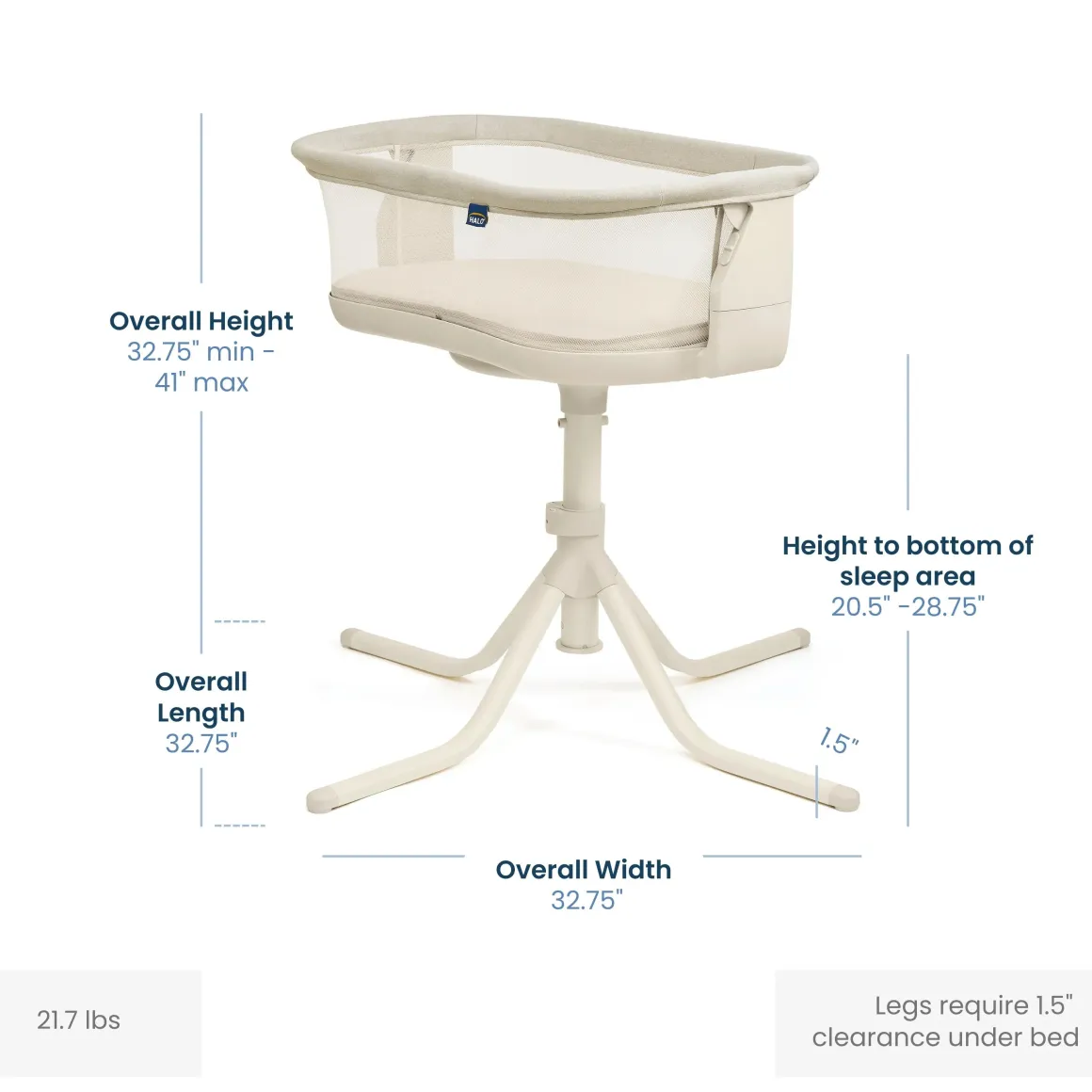 HALO BassiNest Swivel Sleeper 4.0 Signature - Oat
