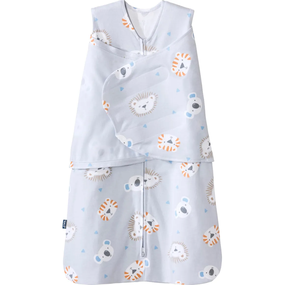 Halo 100% Cotton Swaddle TOG 1.5 - Lions Tigers and Bears (Newborn)