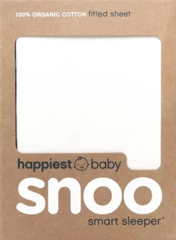 Happiest Baby SNOO Bassinet Fitted Sheet, Organic Cotton - White