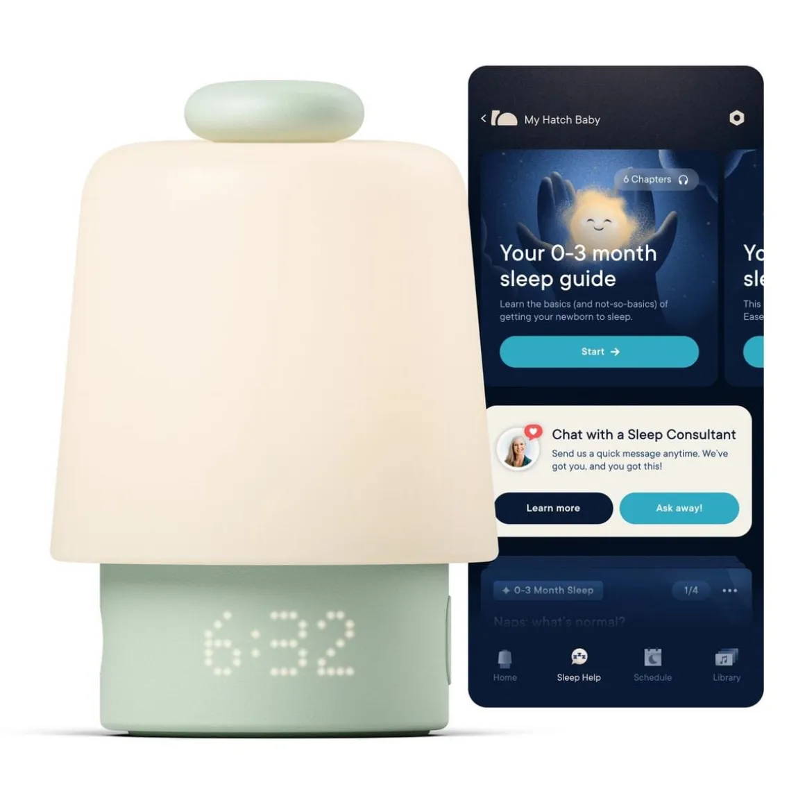 Hatch Baby Sleep Support, Sound Machine & Night Light - Mint