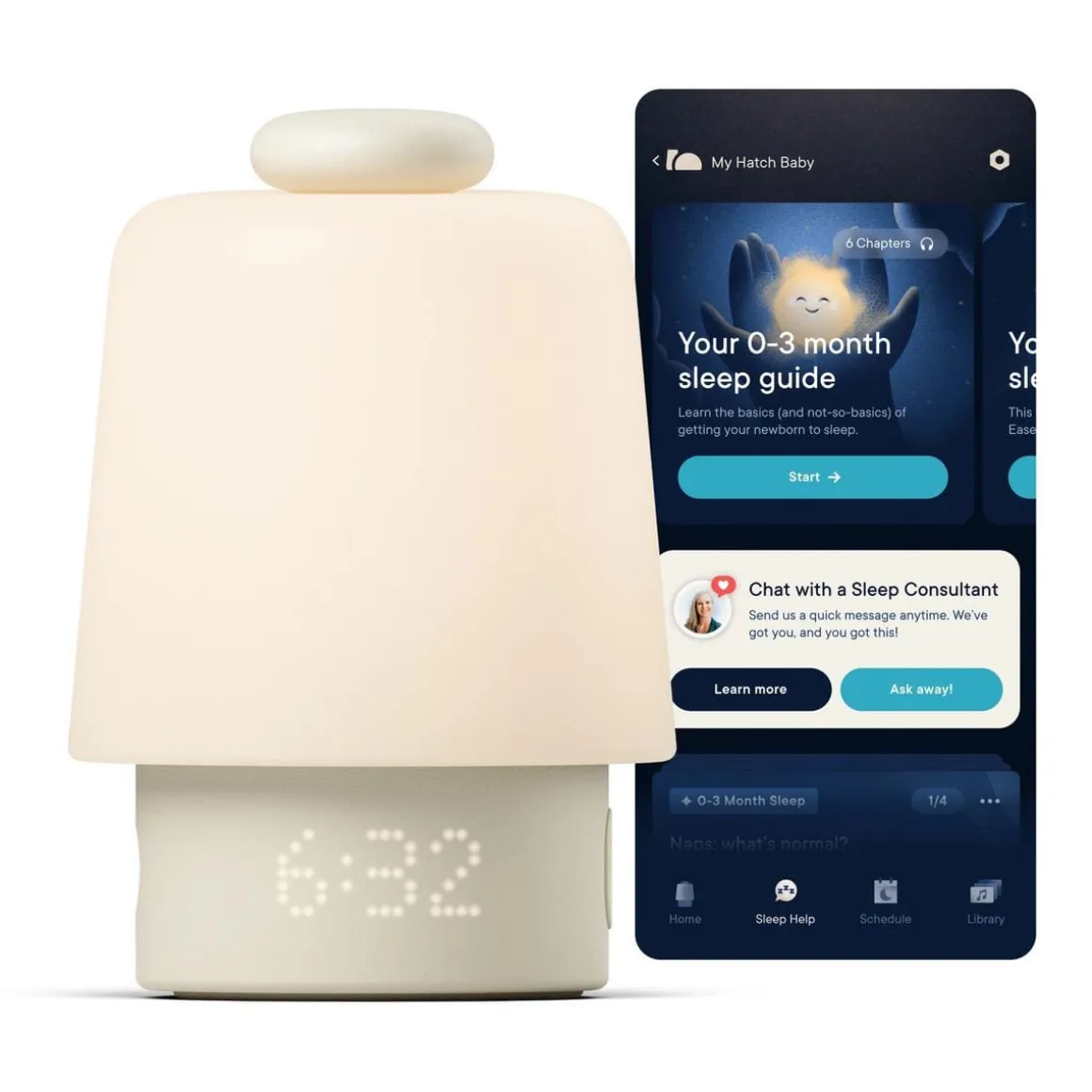 Hatch Baby Sleep Support, Sound Machine & Night Light - Putty