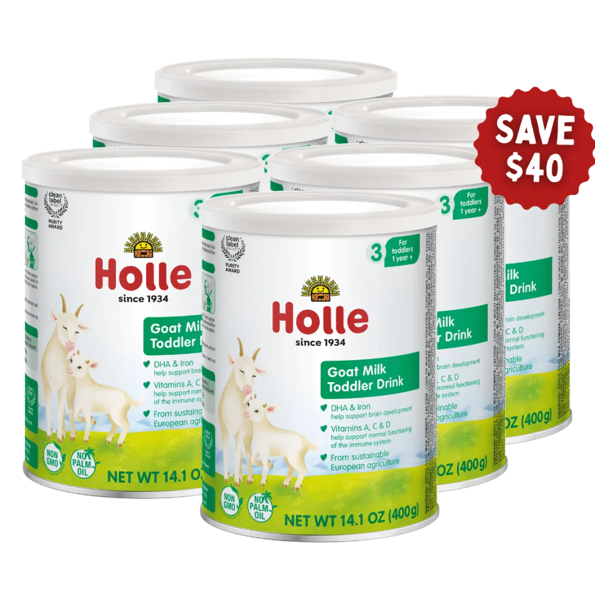Holle Goat Milk Toddler Drink 6-Tin Bundle