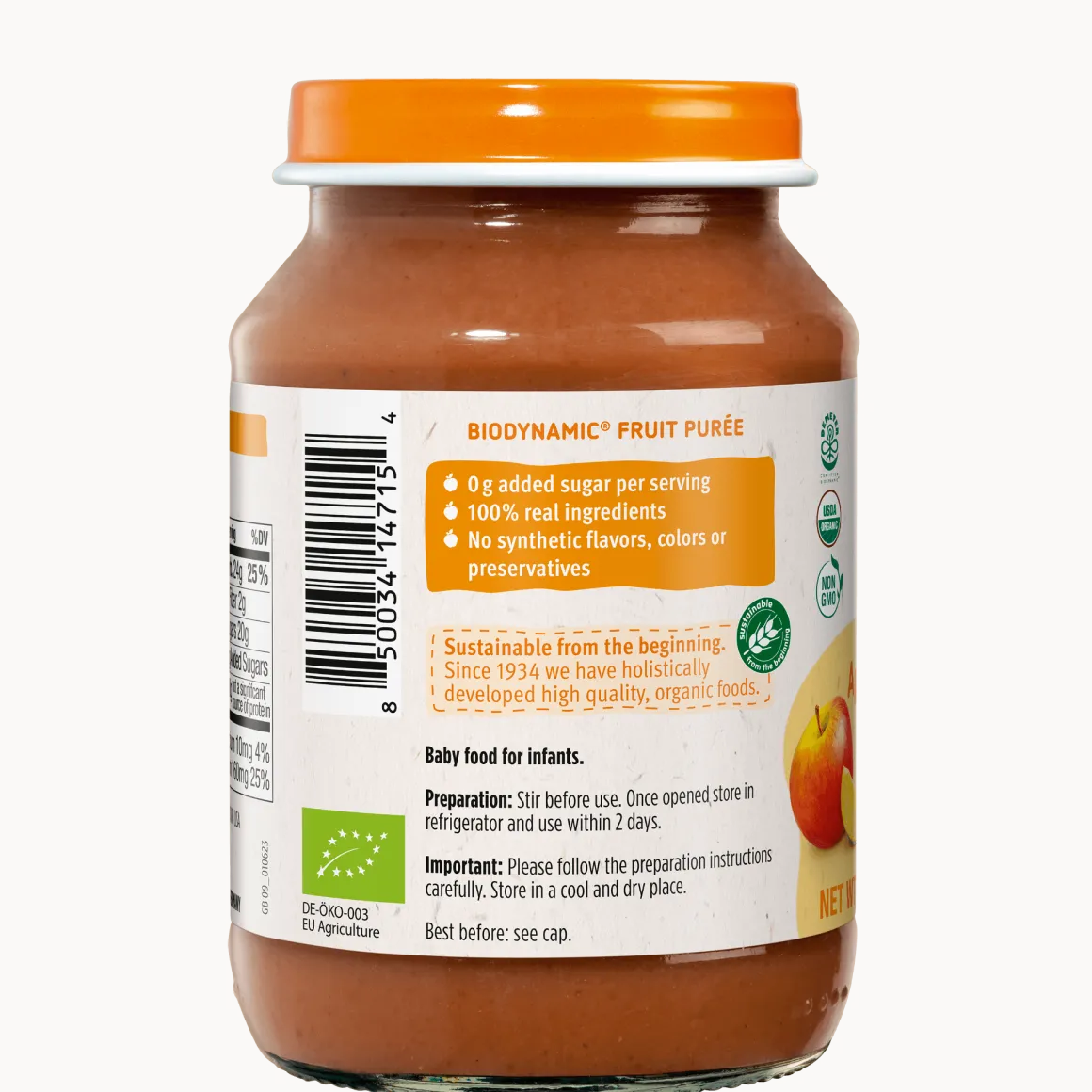 Holle Organic Baby Food Jar - Apple & Plum - 12 Jars