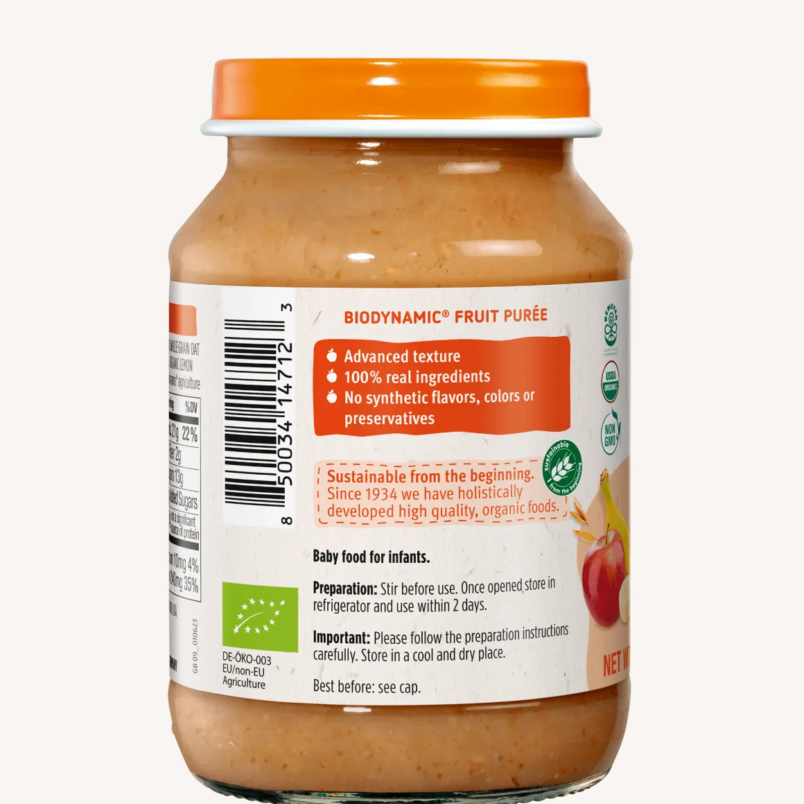 Holle Organic Baby Food Jar - Mixed Fruit with Muesli - 12 Jars