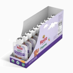Holle Organic Blueberries, Apple & Banana Yogurt Pouches