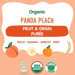 Holle Organic Panda Peach Fruit & Grain Purée