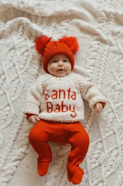 Huggalugs Fluffer Beanie Hat - Red, Small (0-6 months)