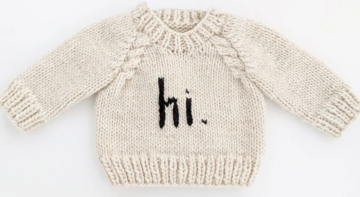 Huggalugs hi. Crew Neck Sweater - Black, 0-6 months