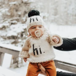 Huggalugs hi. Crew Neck Sweater - Black, 12-18 months