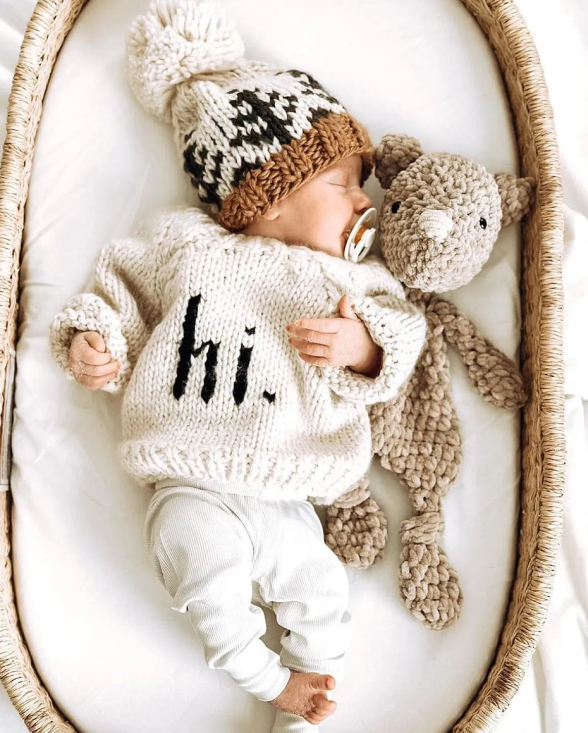 Huggalugs hi. Crew Neck Sweater - Black, 6-12 months