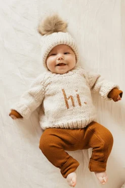 Huggalugs hi. Crew Neck Sweater - Pecan, 18-24 months