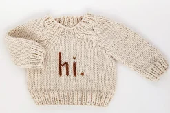 Huggalugs hi. Crew Neck Sweater - Pecan, 6-12 months