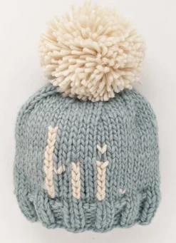 Huggalugs hi. Hand Knit Beanie Hat - Surf Blue, X-Small (Newborn)