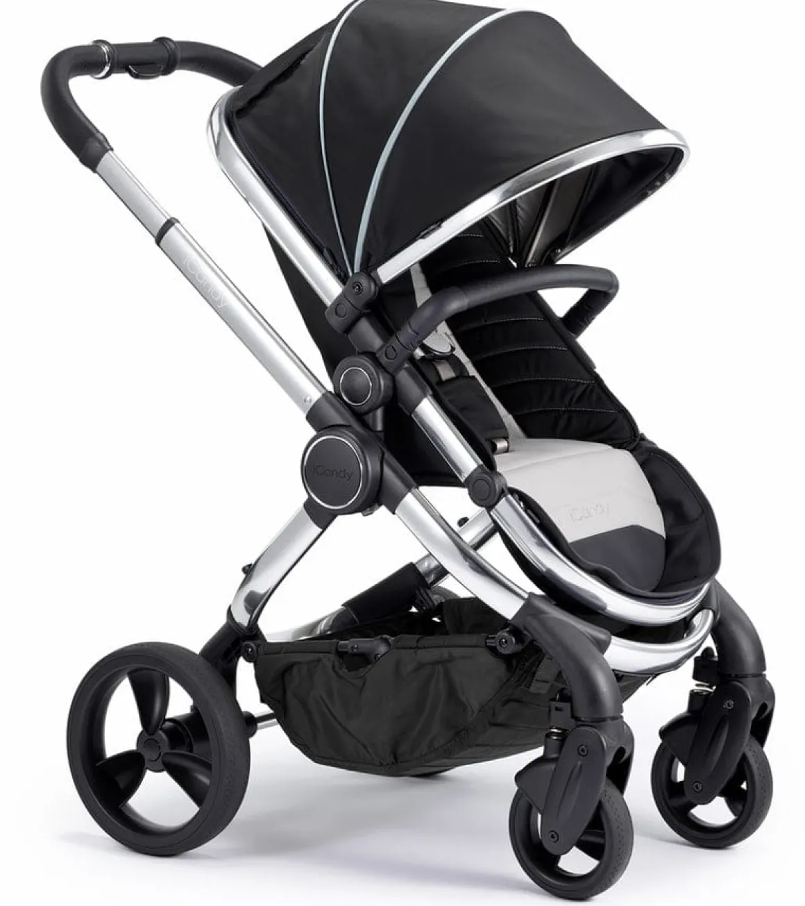 iCandy 2019 Peach Chrome Stroller - Black Beluga