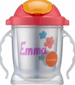 Innobaby Sippin' Smart EZ Flow Straw Stainless Sippy - Pink