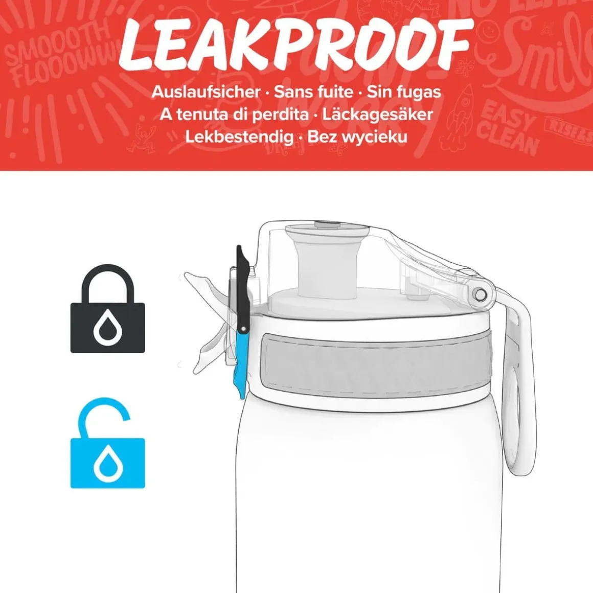 Ion8 Leak Proof Slim Water Bottle, 20oz - Gamer