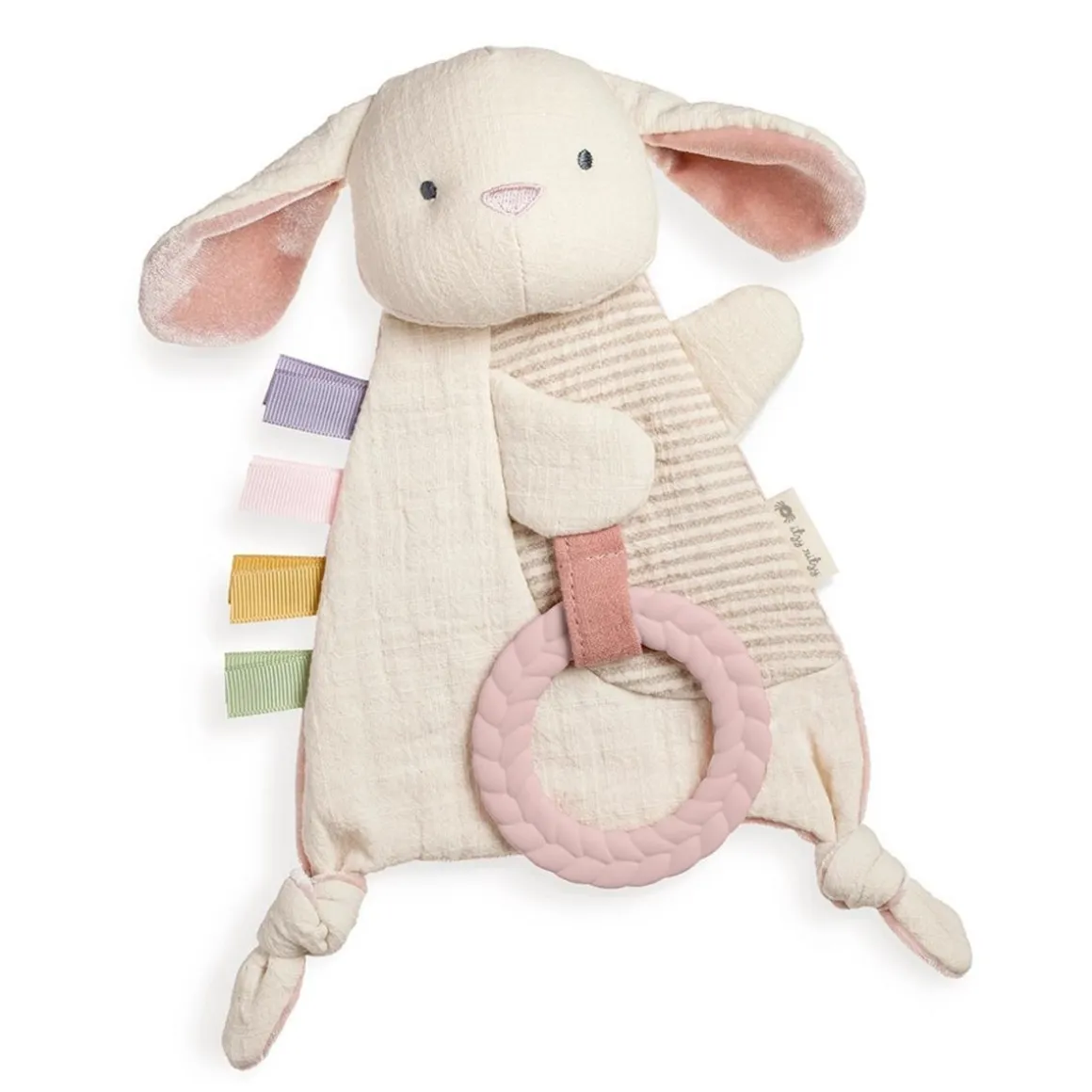 Itzy Ritzy Bitzy Crinkle Sensory Crinkle Toy with Teether - Ana the Bunny