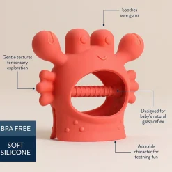 Itzy Ritzy Bitzy Grip Teether - Crab