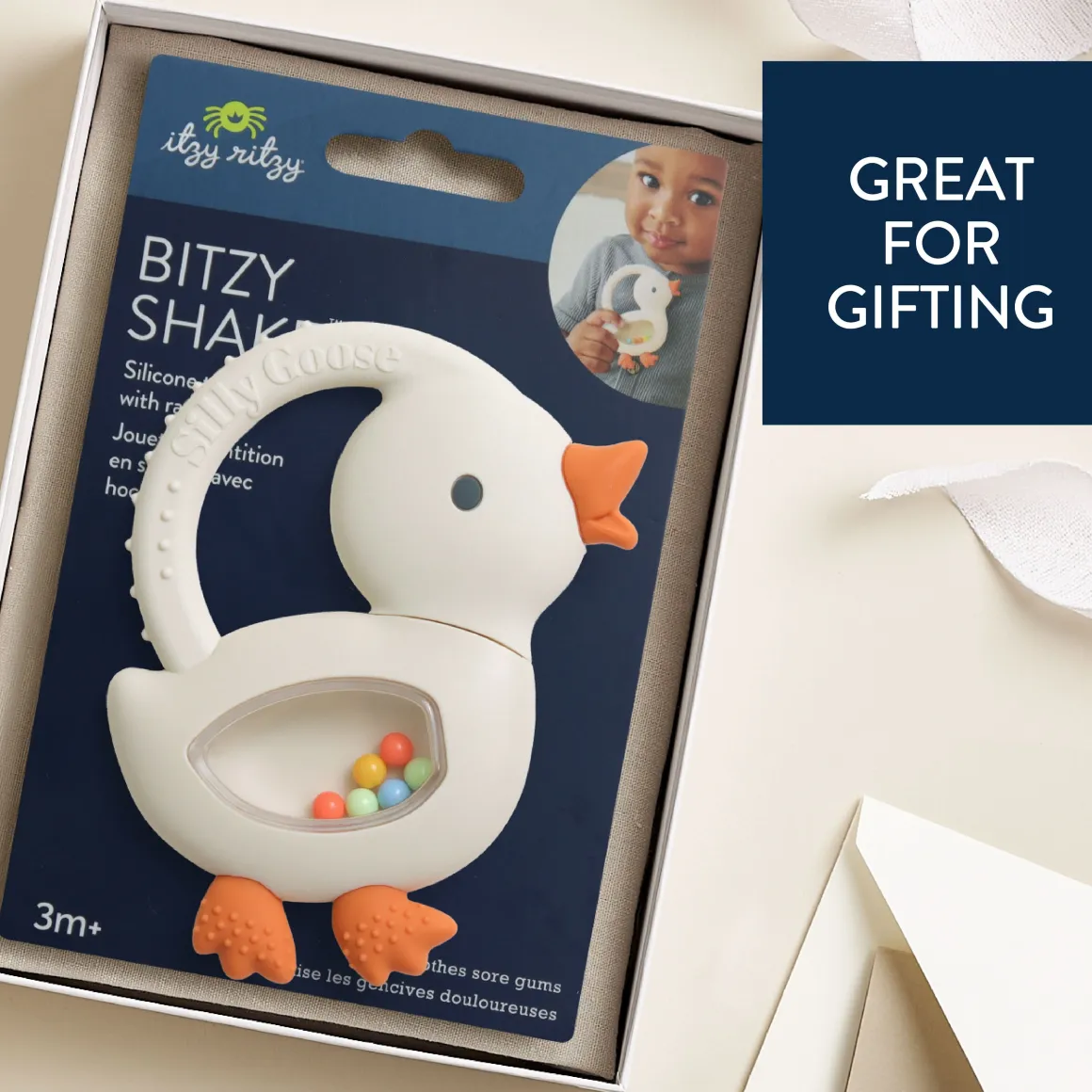 Itzy Ritzy Bitzy Shake Rattle - Goose