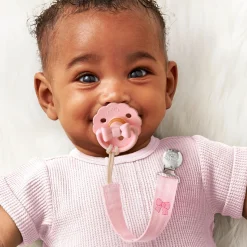 Itzy Ritzy Itzy Clip Fabric Pacifier Strap - Bow