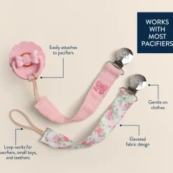 Itzy Ritzy Itzy Clip Fabric Pacifier Strap - Bow