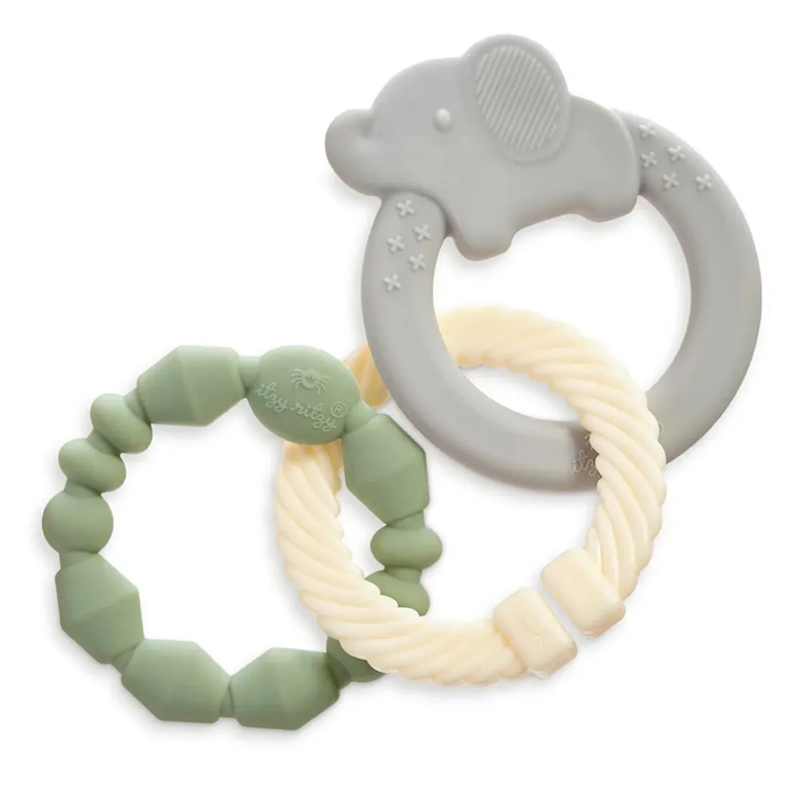 Itzy Ritzy Itzy Loops Linkable Teething Ring Set - Elephant