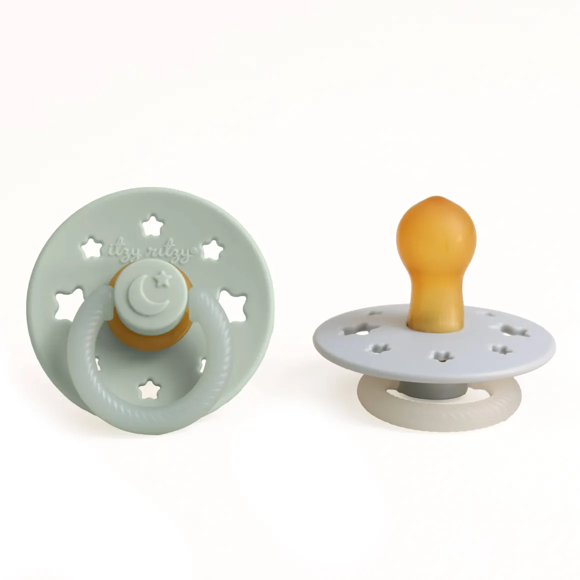 Itzy Ritzy Itzy Soother Glow Natural Rubber Paci Sets - Glow 0-6M