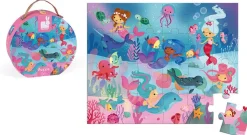 Janod Hat Box Puzzle - Mermaids (24 Pcs)